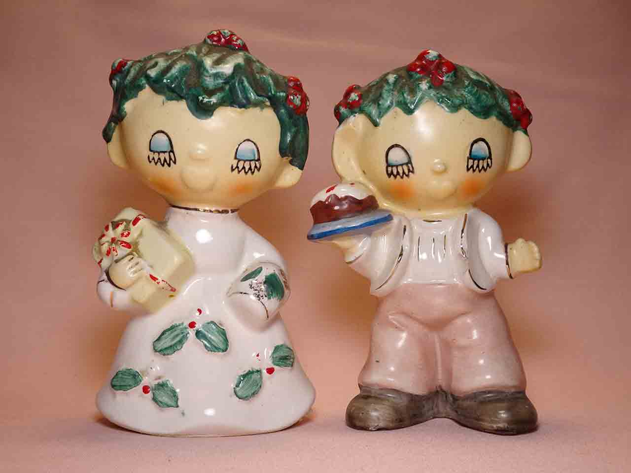 Four Seasons Flower Children salt and pepper shakers - Winter