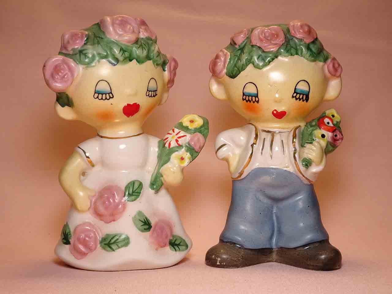 Four Seasons Flower Children salt and pepper shakers - Summer