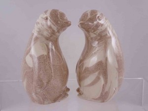 Mount Saint Helens Ashware penguin salt and pepper shakers