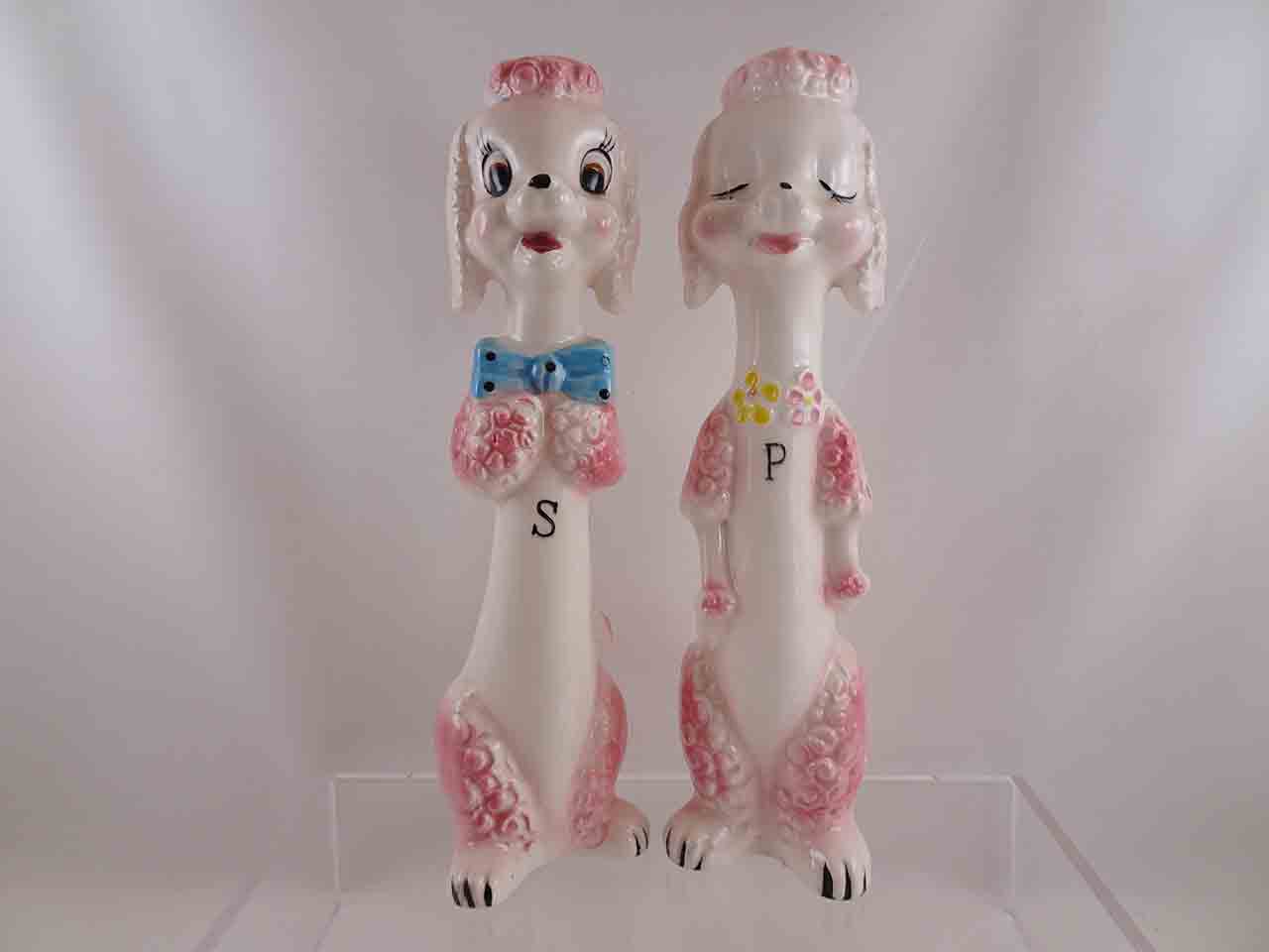 Japan Stamped 3729 tallboy series of salt and pepper shakers - poodle dogs