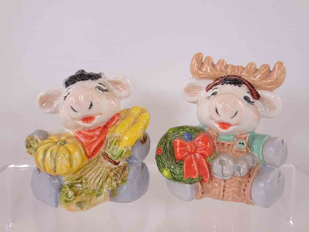 Cows of the month salt and pepper shakers series by Jean Grief