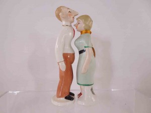 "Made for Each Other" man and woman salt and pepper shakers