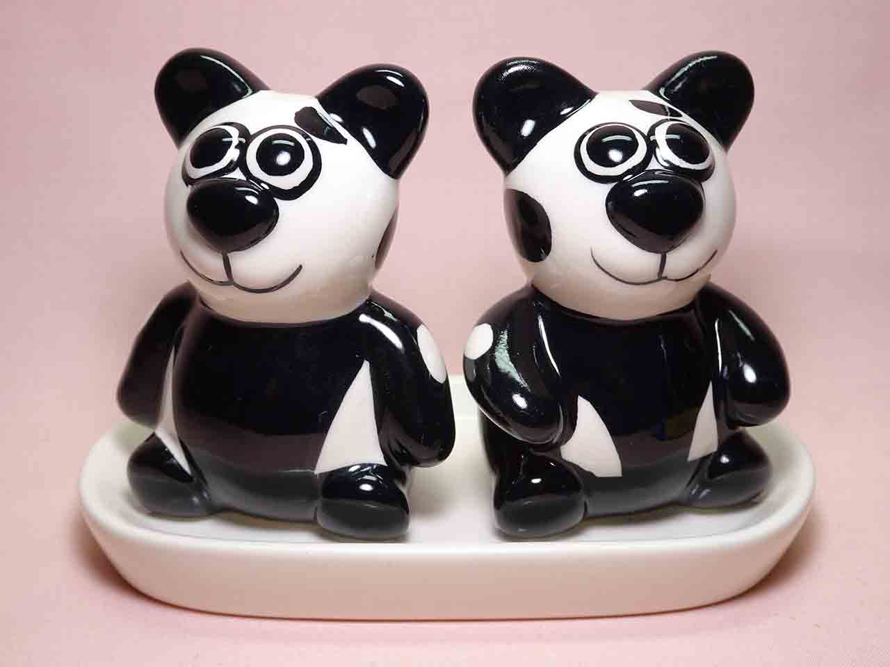 Panda bear salt and pepper shakers