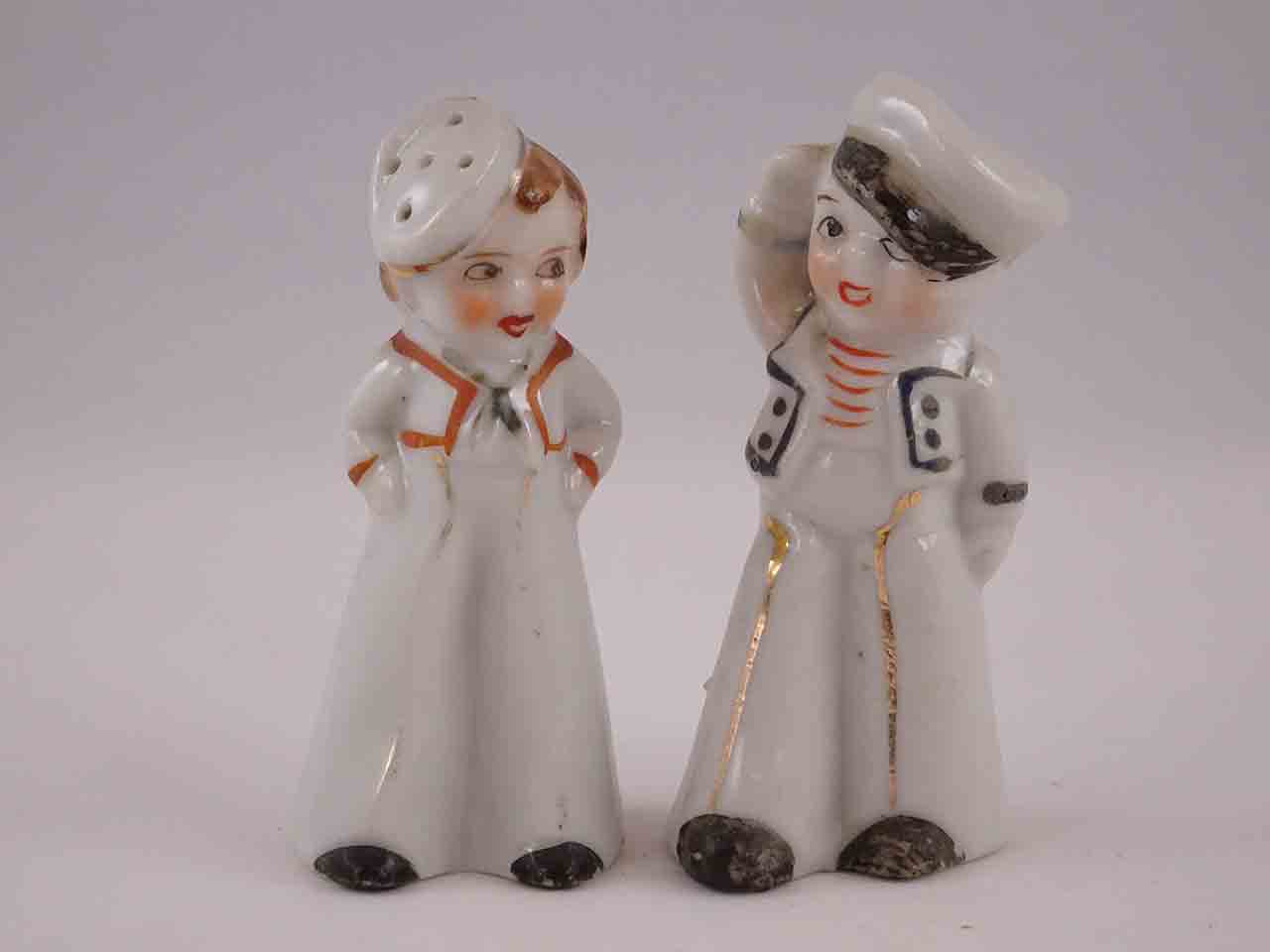 Boy and girl sailors salt and pepper shakers