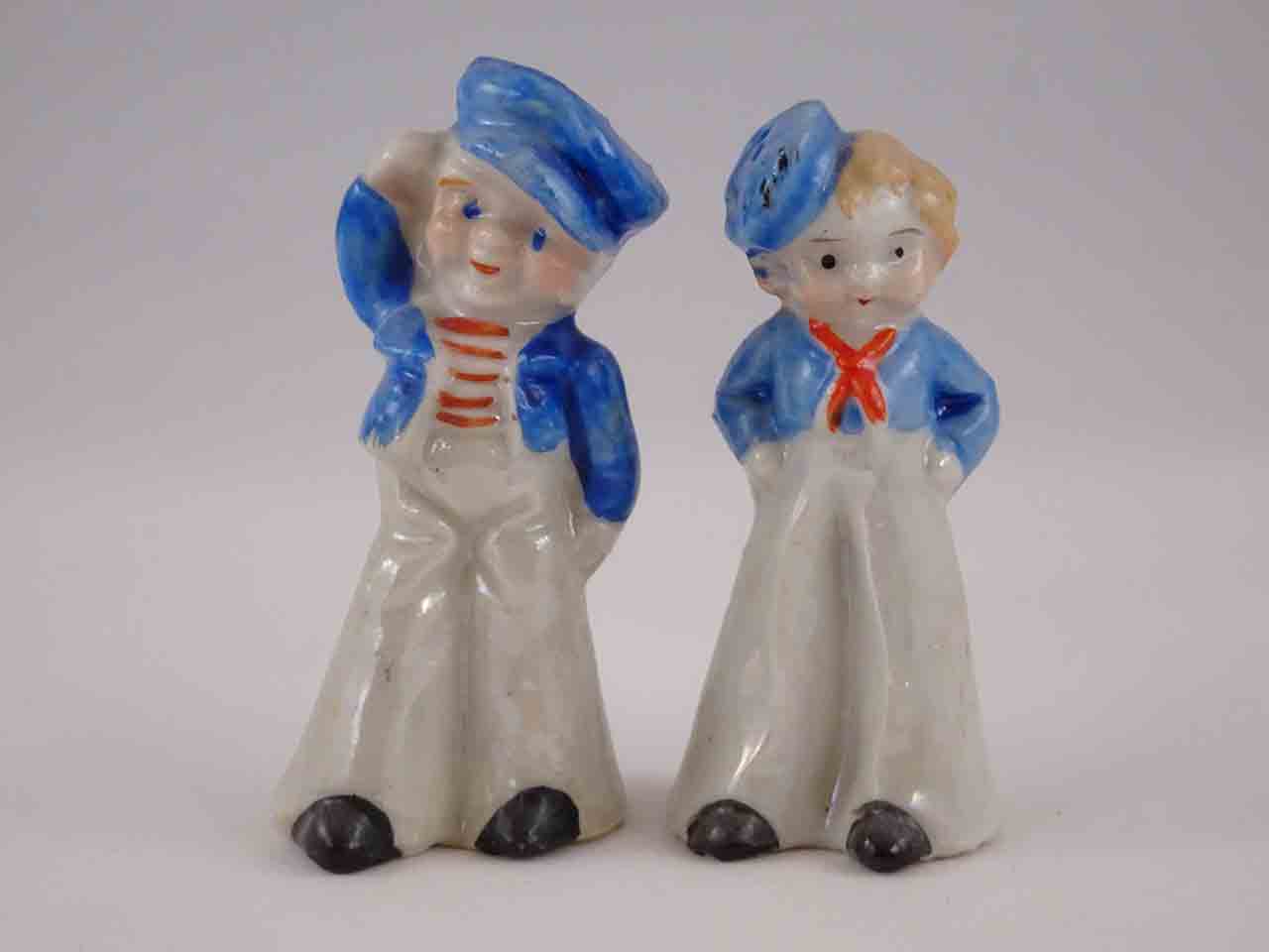 Boy and girl sailors salt and pepper shakers