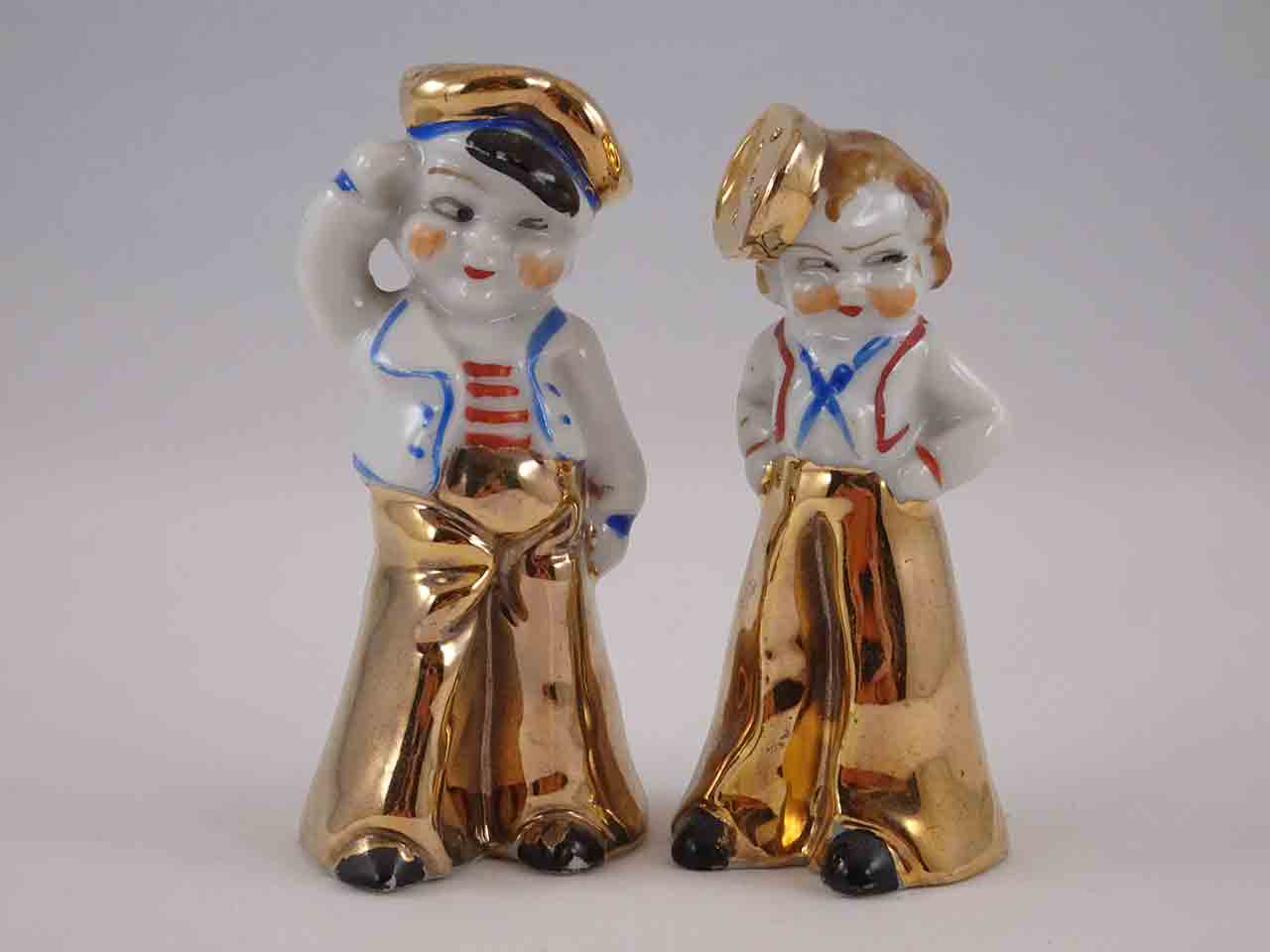 Boy and girl sailors salt and pepper shakers