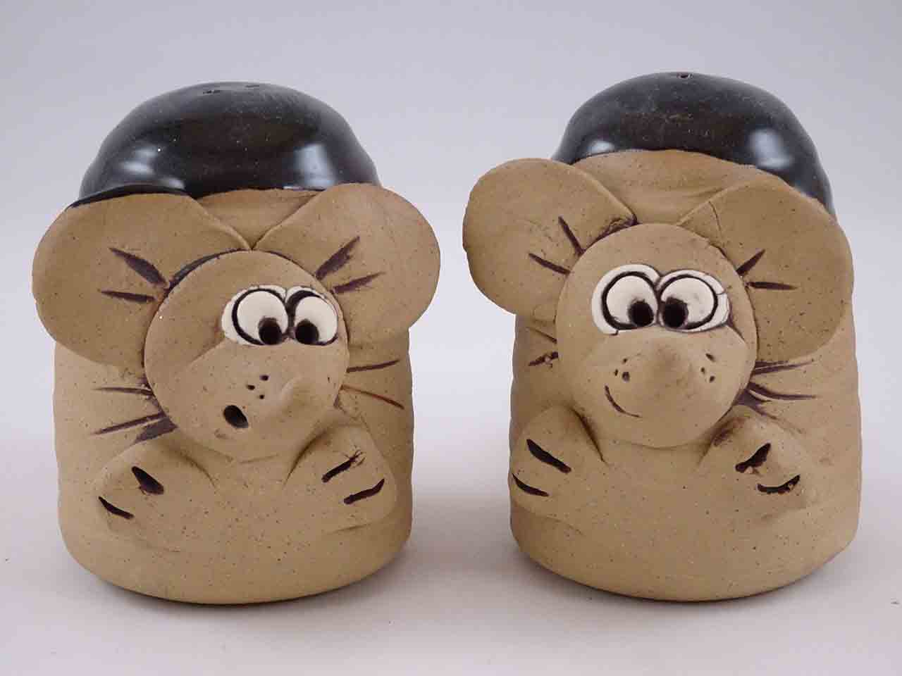 Pretty Ugly Pottery from Wales salt and pepper shakers - mice