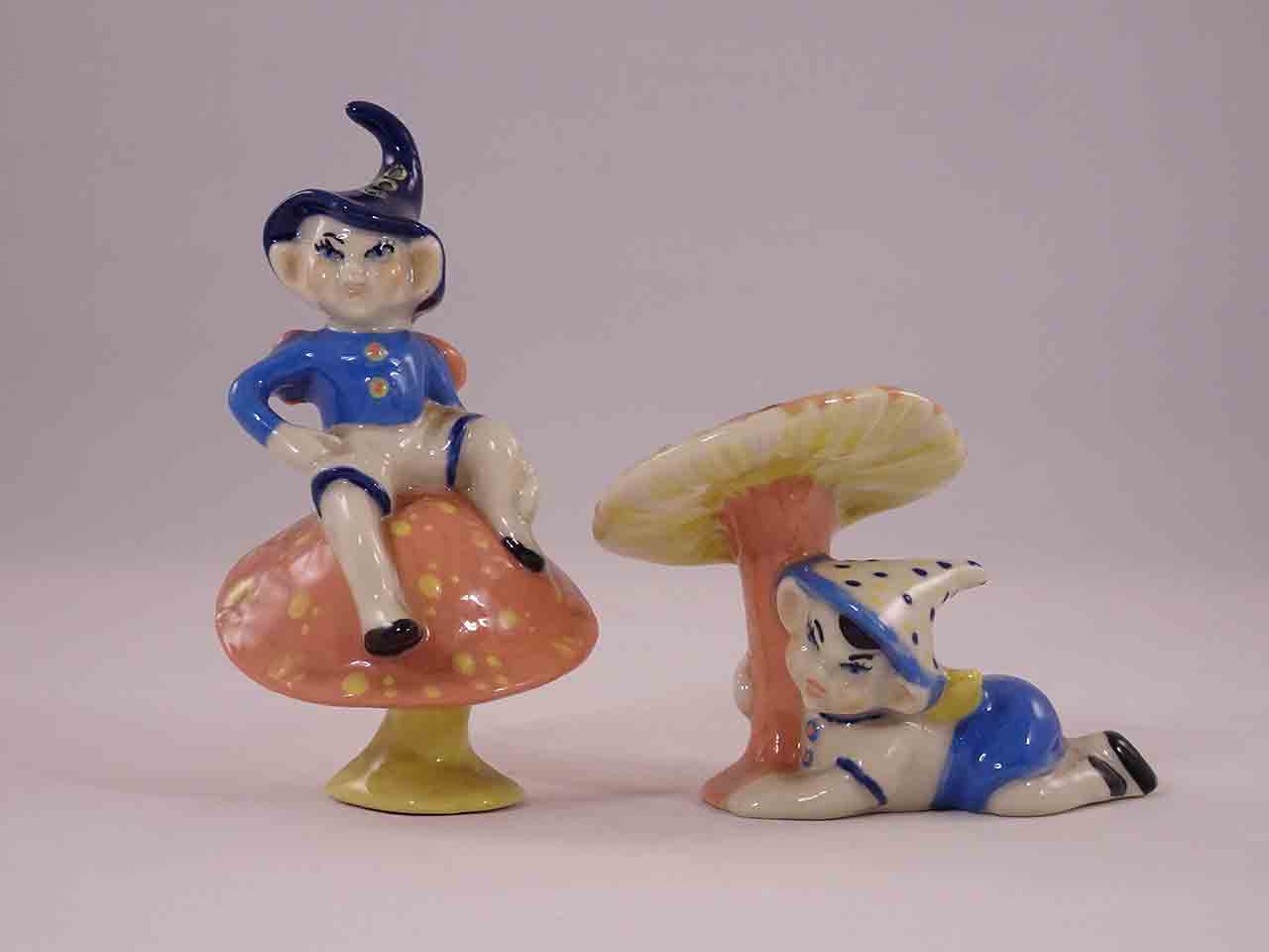 Ceramic Arts Studio Pixies with Mushrooms salt and pepper shakers