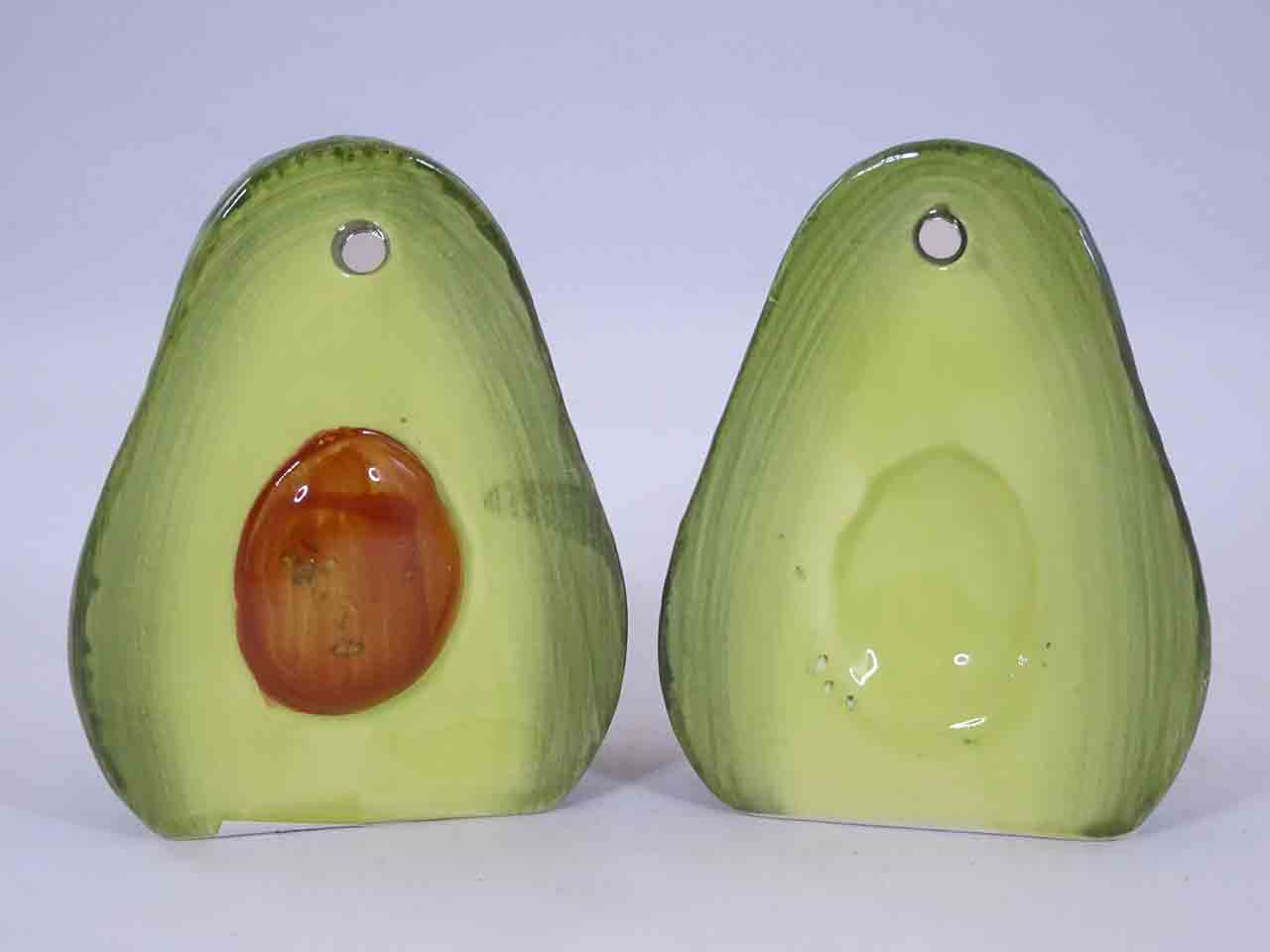 Avocado magnetic salt and pepper shakers