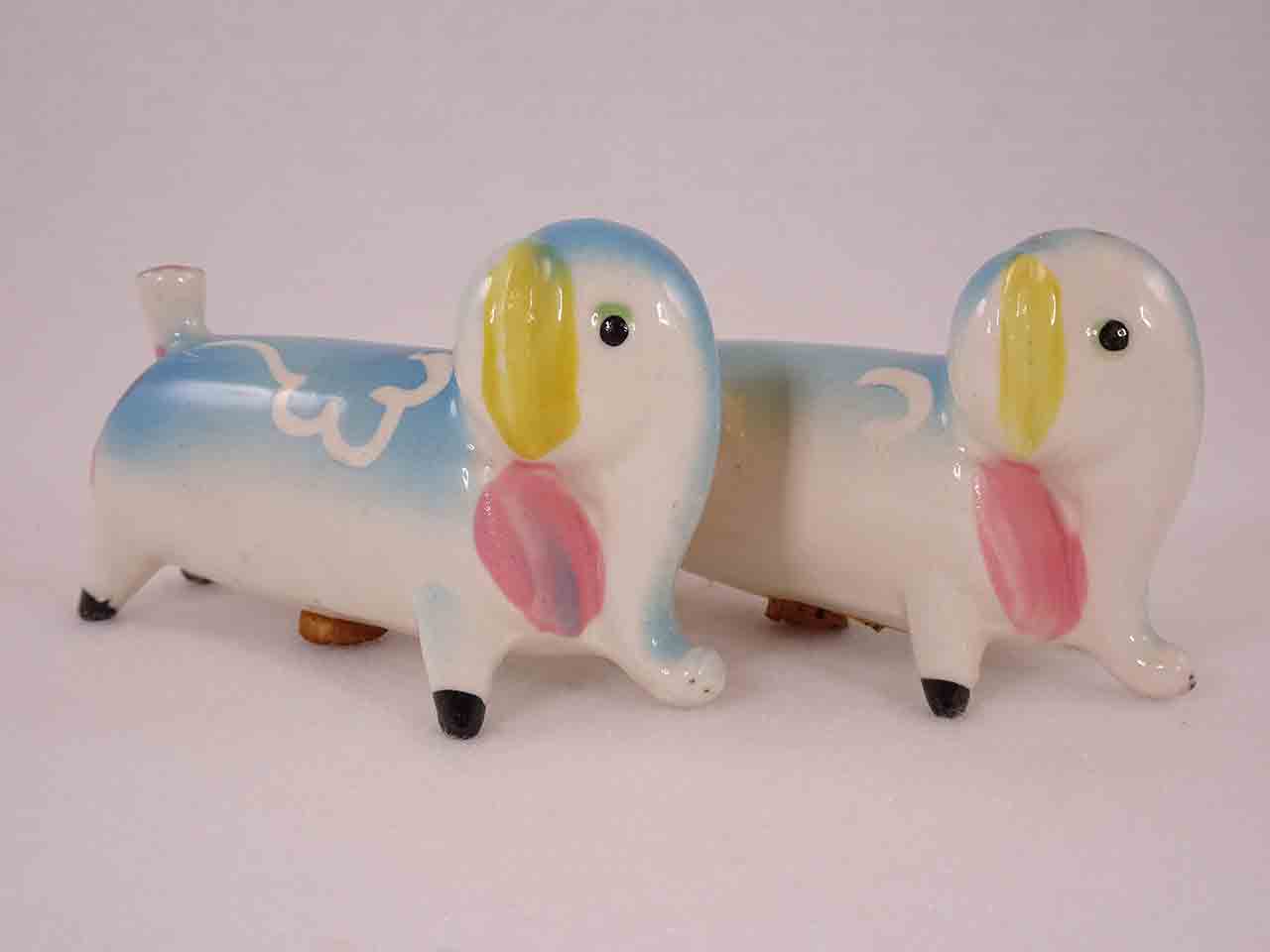 Longer Animals with White Squiggly Lines salt and pepper shakers - elephants