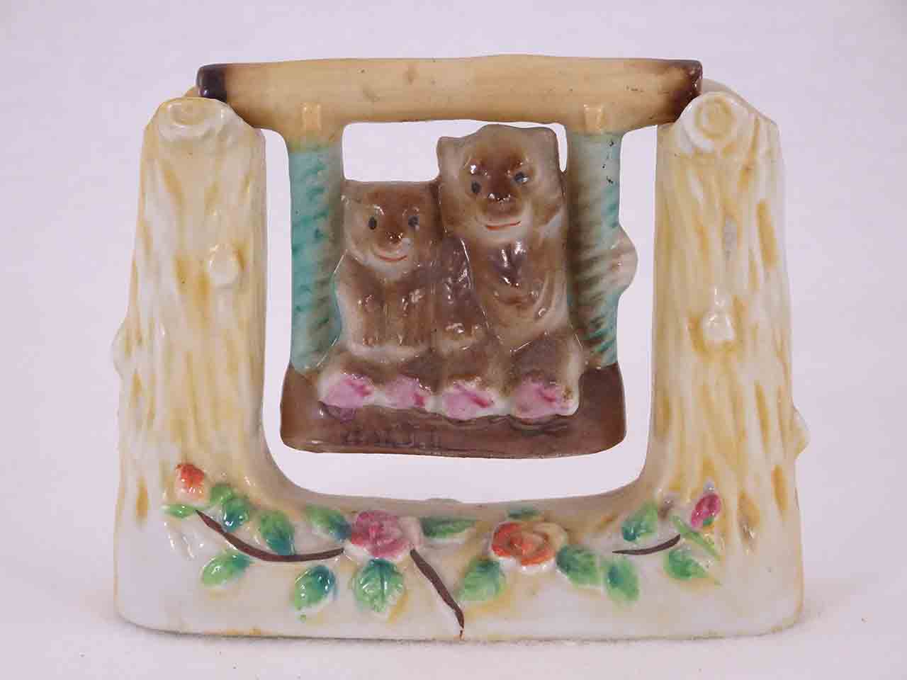 Animals on swings salt and pepper shaker series - bears