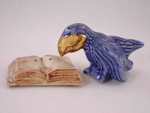 The Raven by Edgar Allan Poe salt and pepper shakers