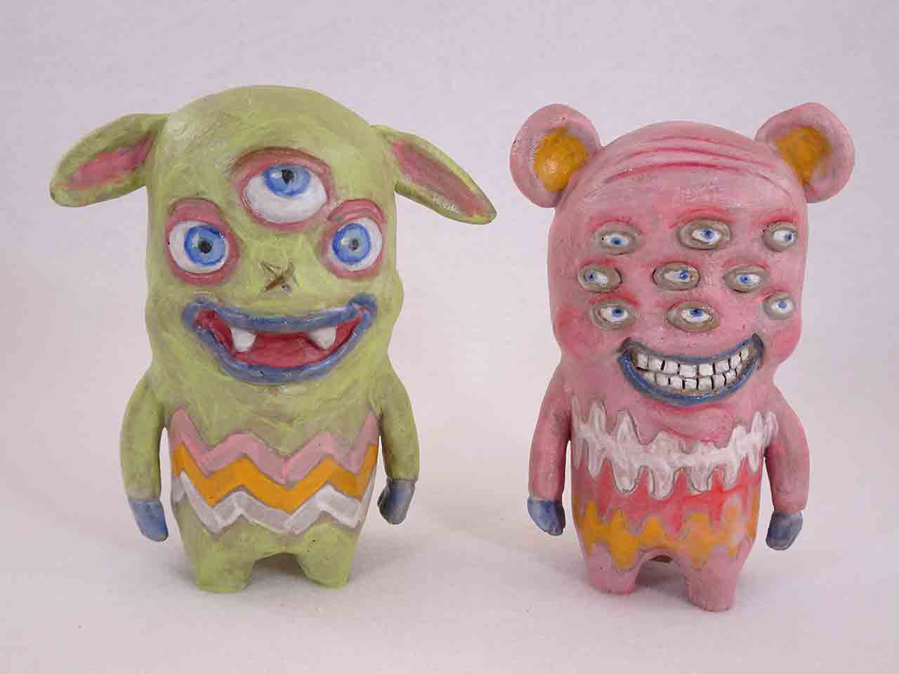 Gimlet & GoGo aliens salt and pepper shakers by Laura Lloyd