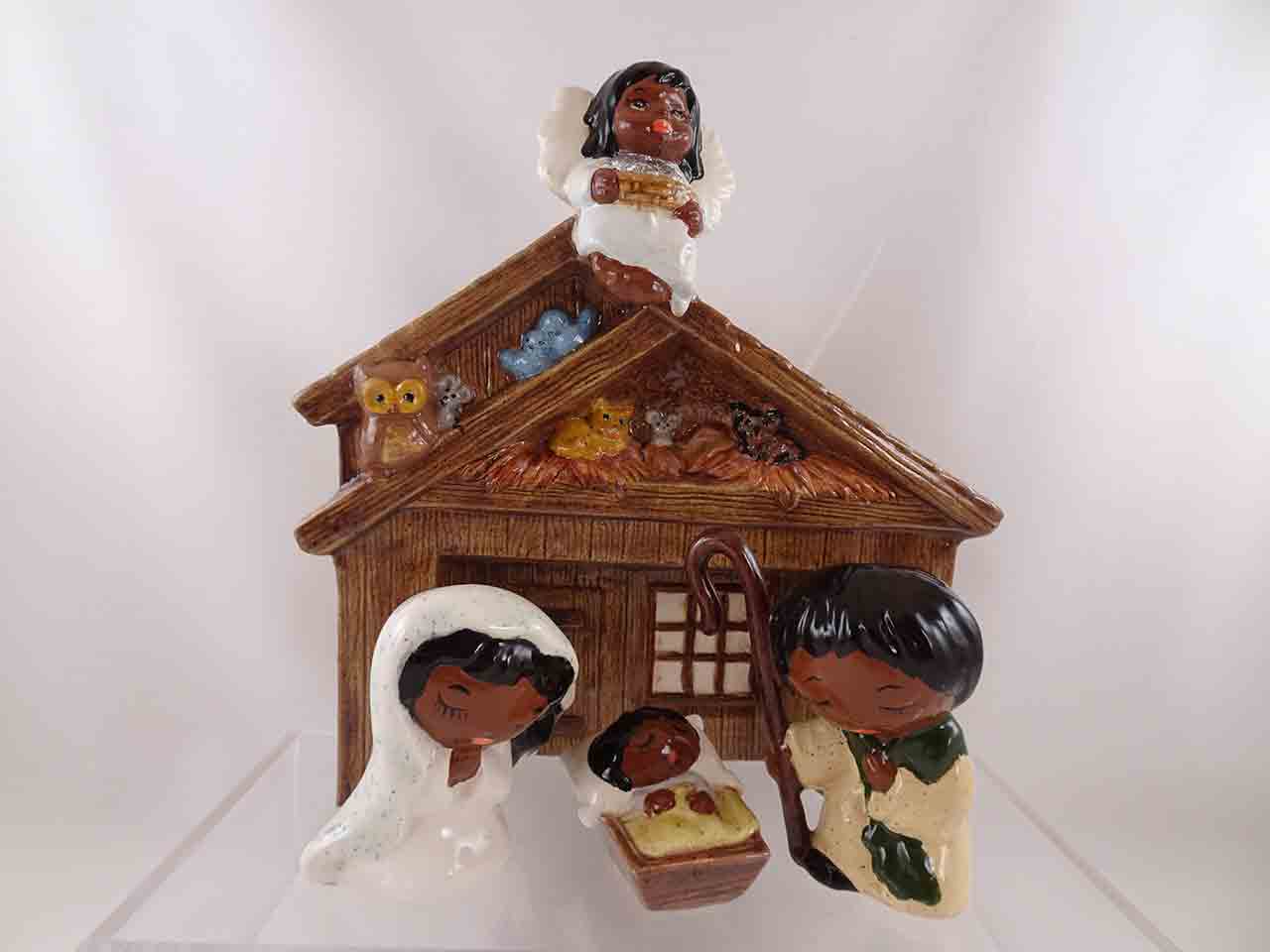 Jean Grief nativity scene series of salt and pepper shakers - Josef & Mary & Jesus