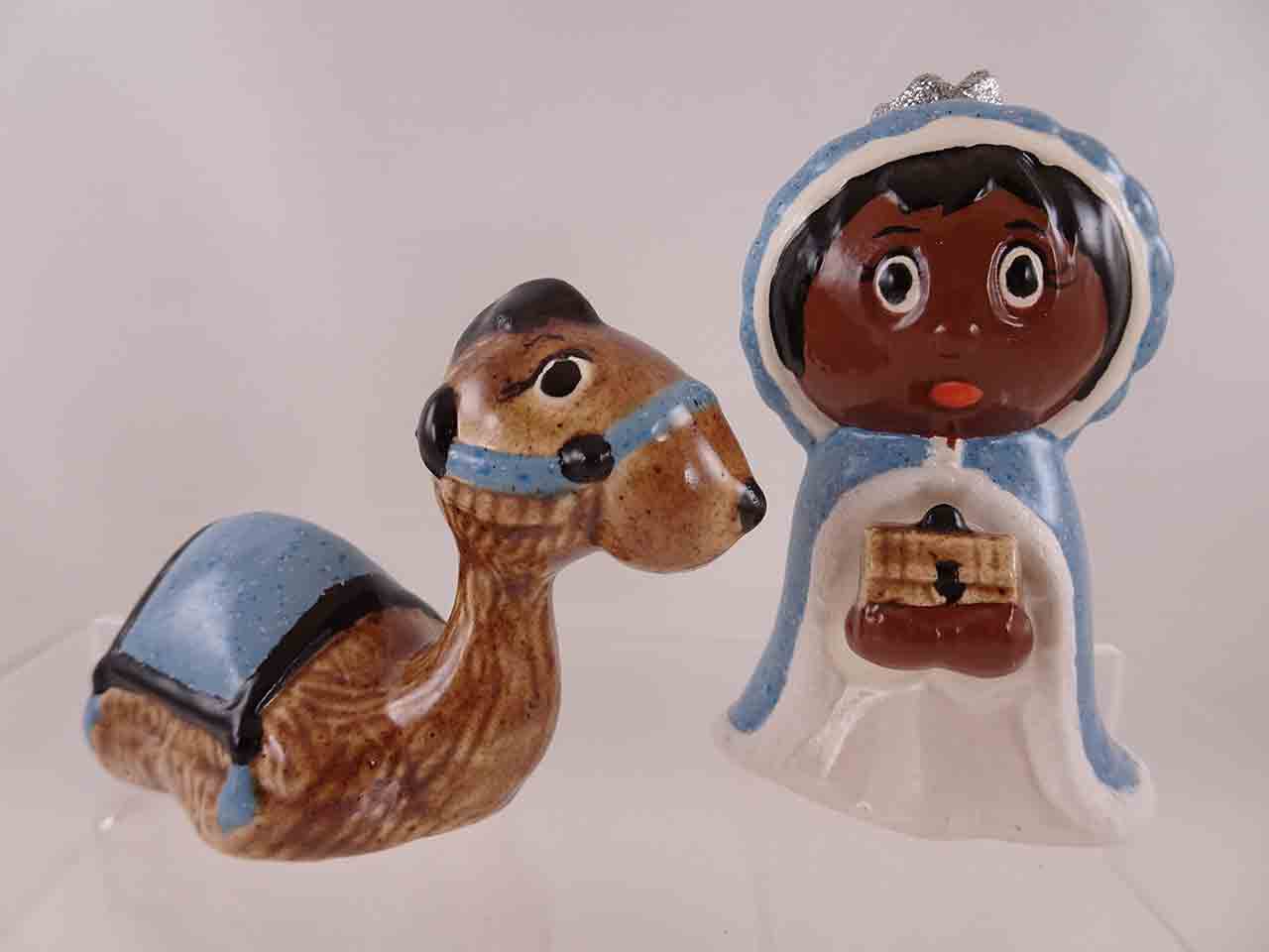 Jean Grief nativity scene series of salt and pepper shakers - wise man & camel