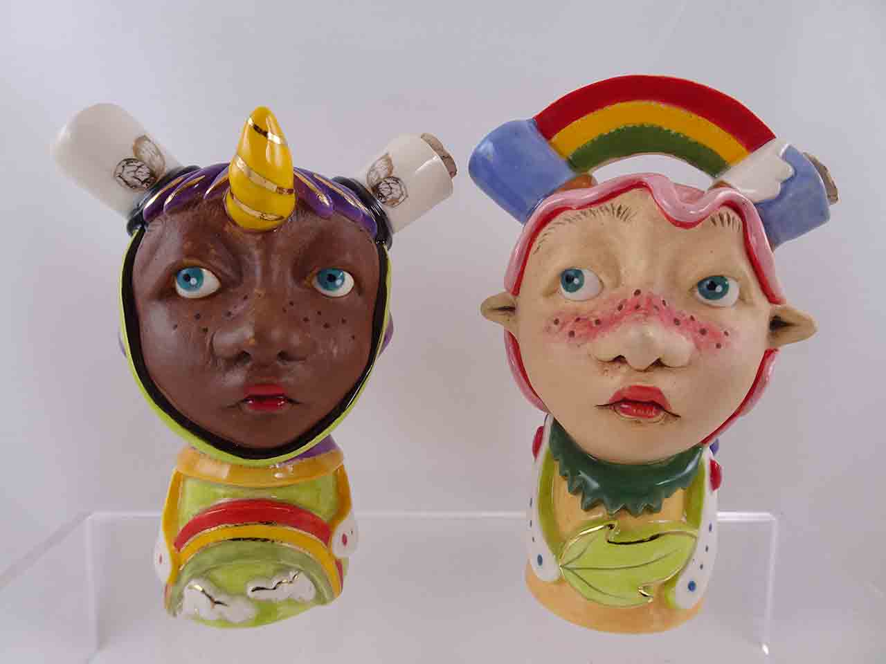 Diana Farfan Nature Caretakers salt and pepper shakers - unicorn & rainbow people