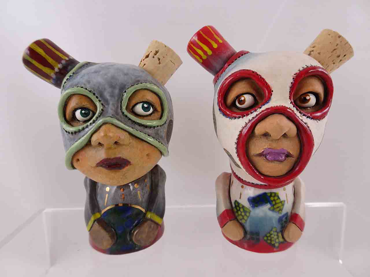 Diana Farfan Planet Saviors salt and pepper shakers - masked people