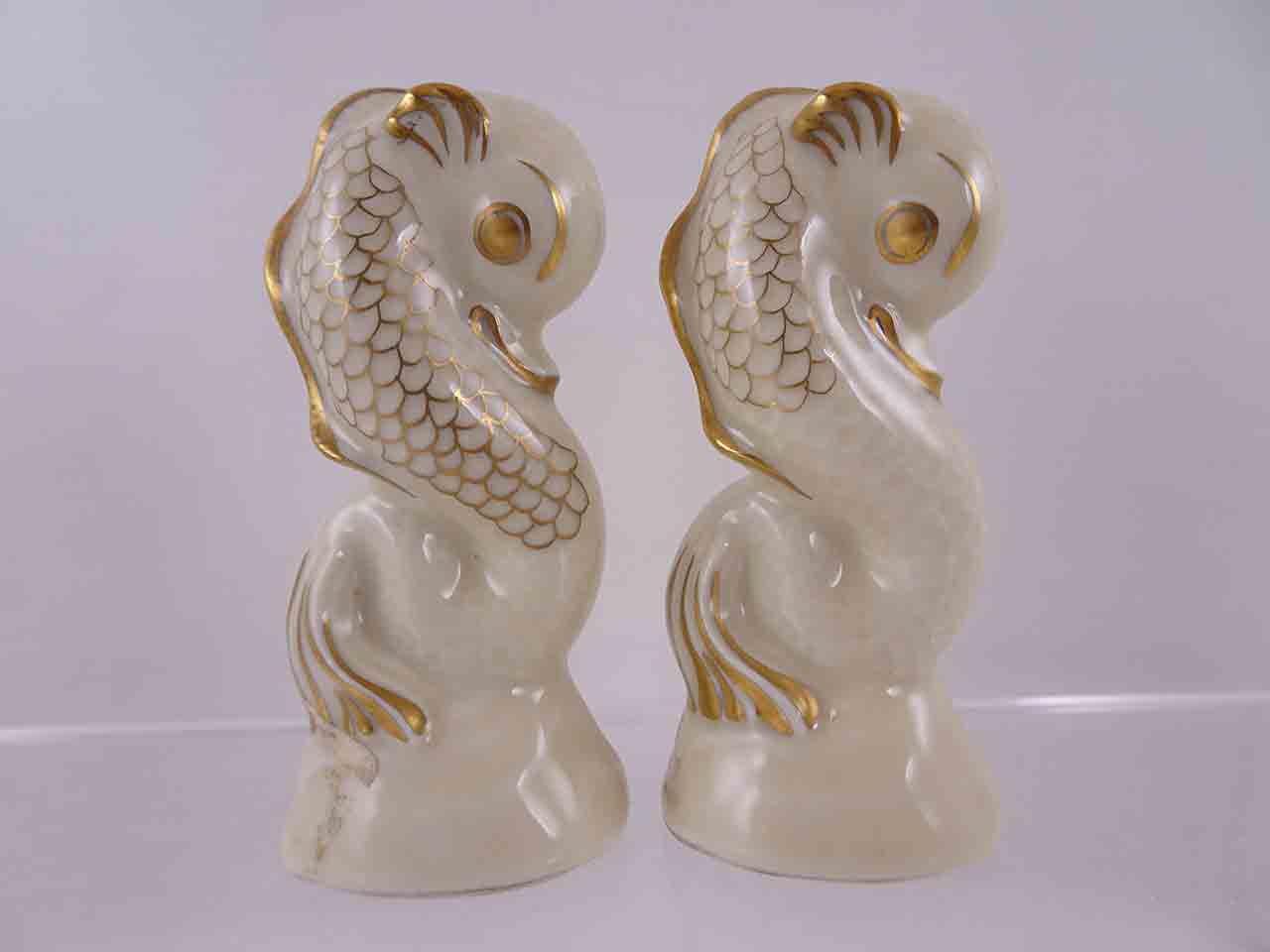 Limoges seahorses / sea serpents salt and pepper shakers