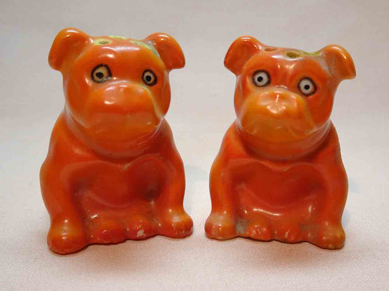 Goebel sitting bulldogs salt and pepper shakers