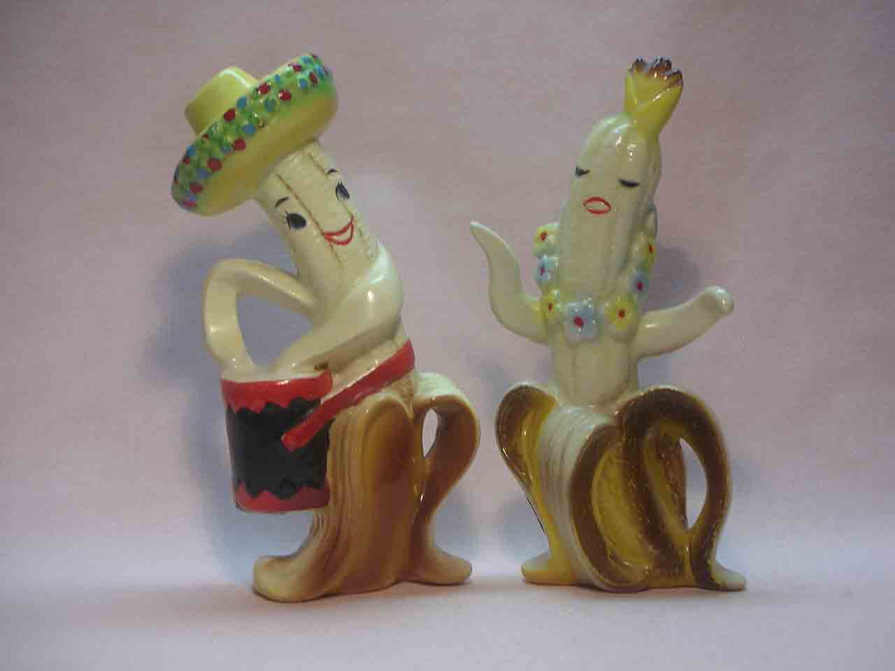 Anthropomorphic banana salt and pepper shakers