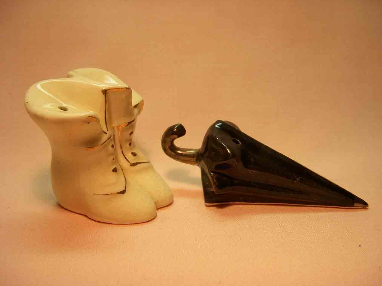 Napco umbrella and boots salt and pepper shakers