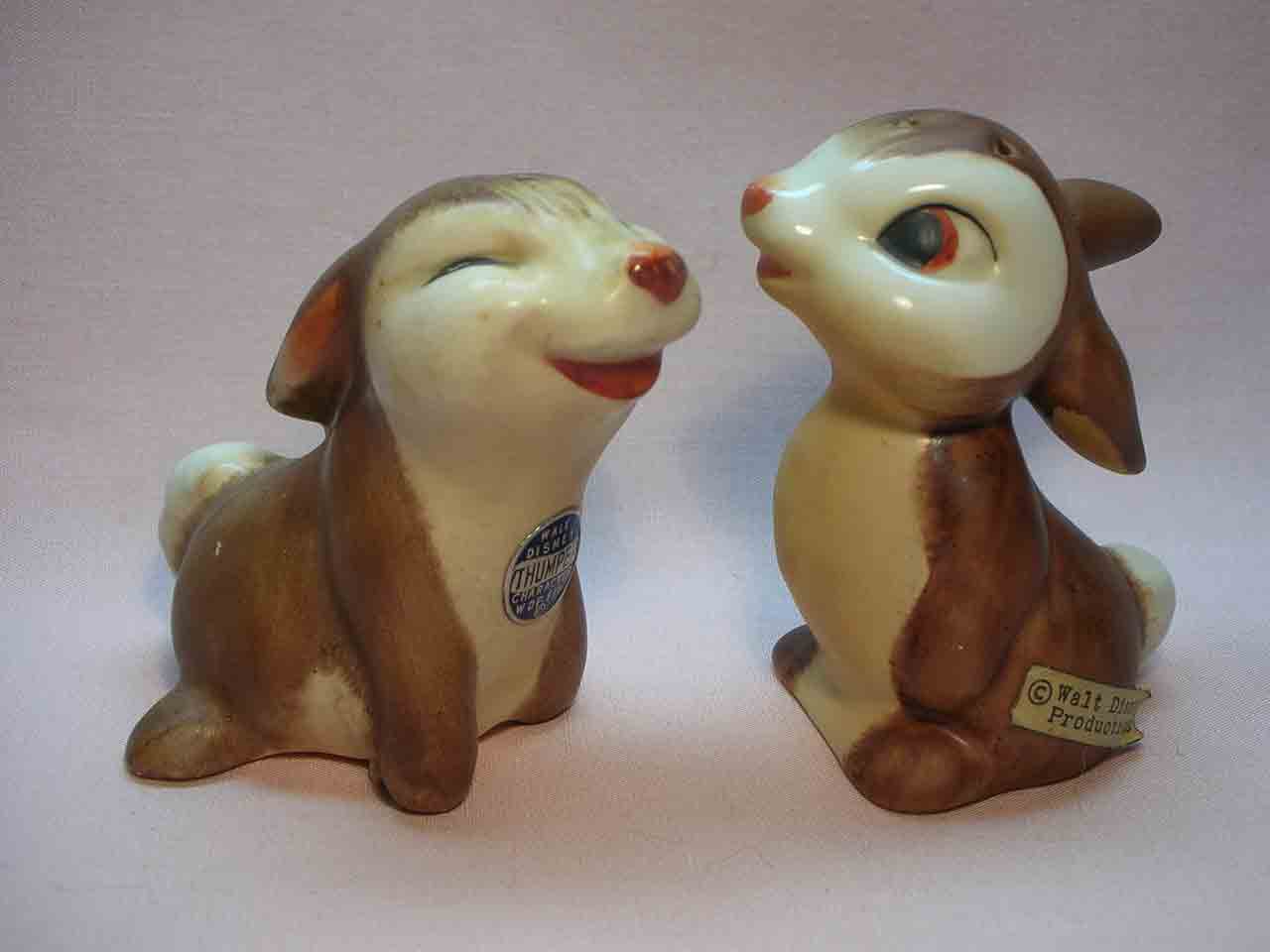 Goebel Thumper bunny rabbits from Bambi salt and pepper shakers