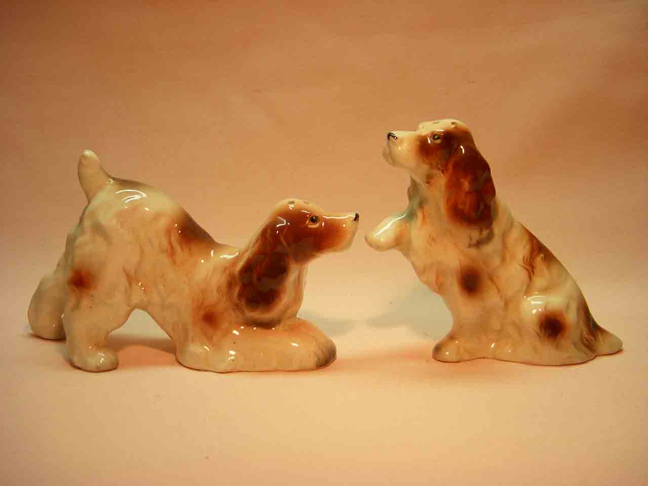 Relco Japan realistic dog breed series of salt and pepper shakers - Cocker Spaniels