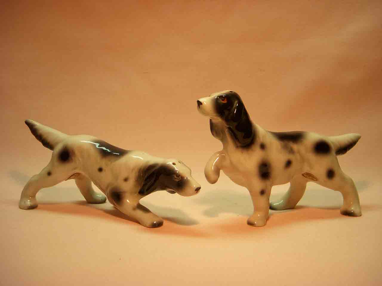 Relco Japan realistic dog breed series of salt and pepper shakers - English Setters