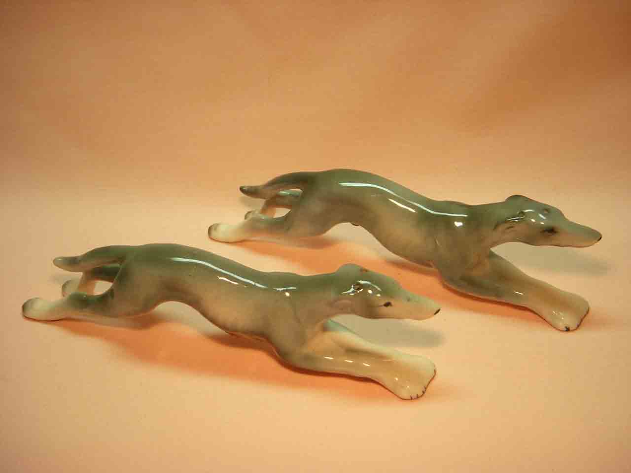 Relco Japan realistic dog breed series of salt and pepper shakers - greyhounds