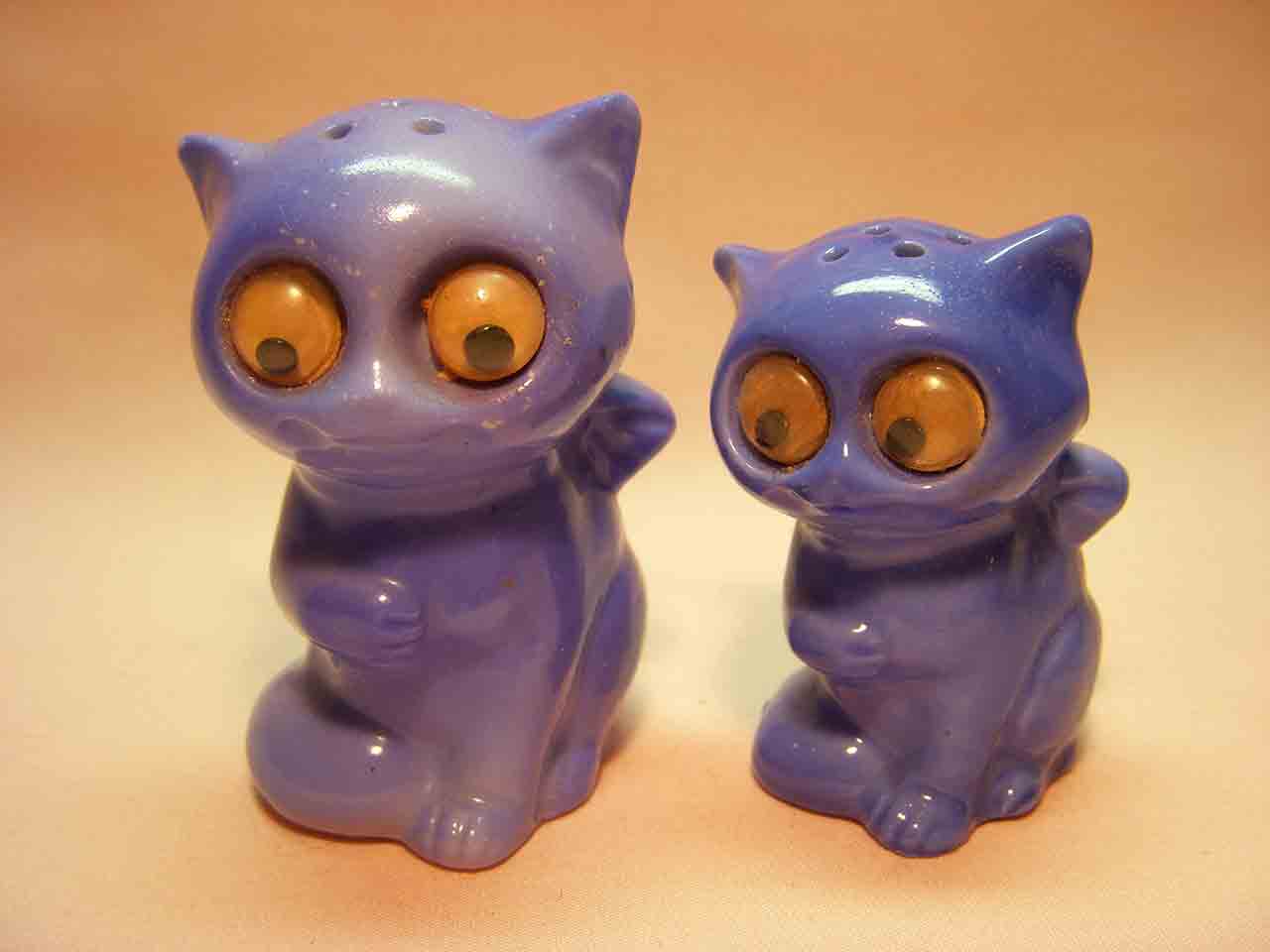 Germany google-eyed animal salt and pepper shakers - cats