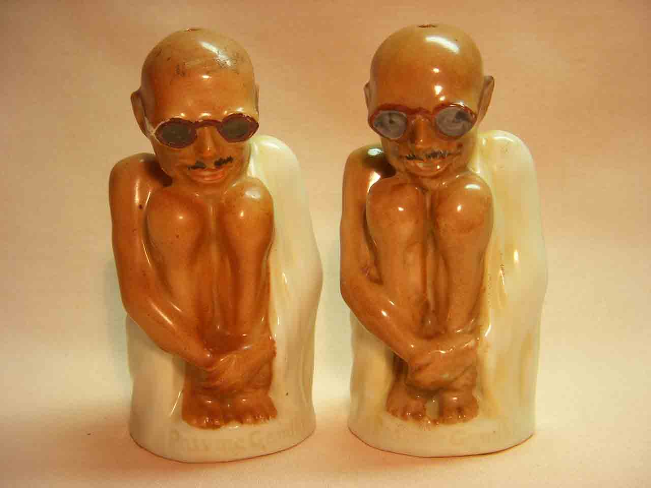 Gandhi salt and pepper shakers - made in Germany