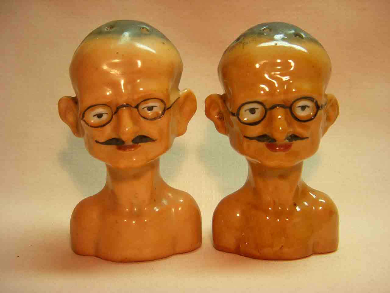 Gandhi salt and pepper shakers - made in Germany