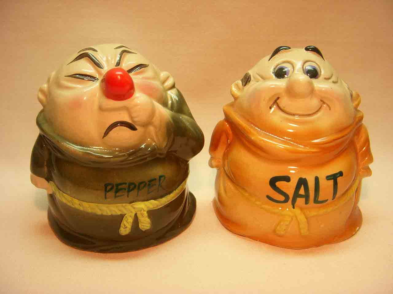 Kreiss monks salt and pepper shakers