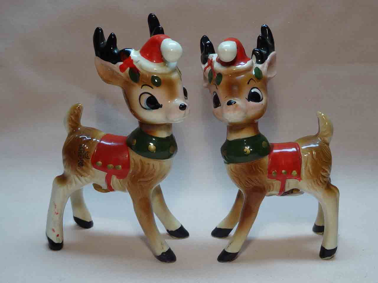 Kreiss Christmas deer salt and pepper shakers