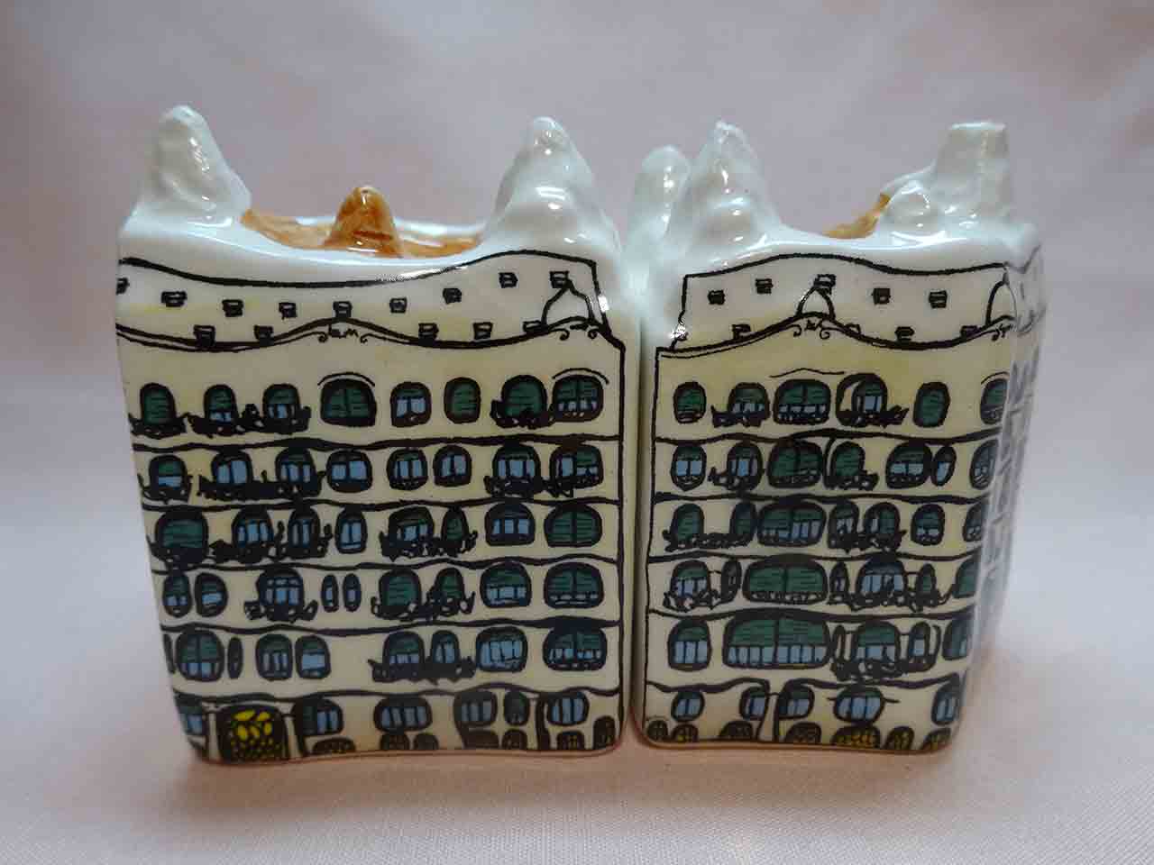 Casa Milà by Gaudi salt and pepper shakers