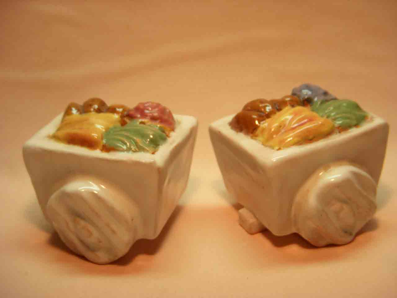 Billie Vier fruit carts salt and pepper shakers